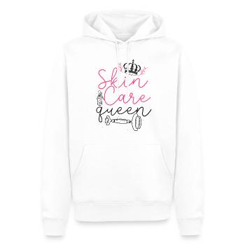 Soins de la peau esthéticienne mignonne - Sweat à capuche Premium bio Homme - blanc - Devant - Nico (187cm)
