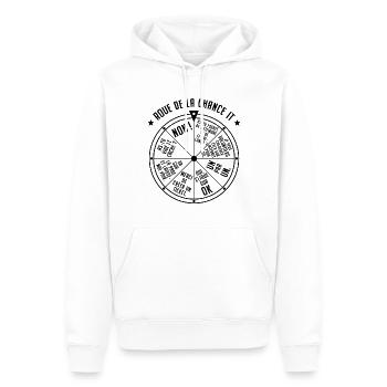 Roue de la Chance IT Support Service Desk IT Nerd - Sweat à capuche Premium bio Homme - blanc - Devant - Nico (187cm)
