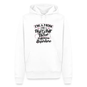 I'm a mom and a Night Shift Nurse - Männer Premium Bio Hoodie - Weiß - Vorne - Nico (187cm)
