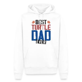 Sea Turtle Tortoise Dad Best - Sweat à capuche Premium bio Homme - blanc - Devant - Nico (187cm)