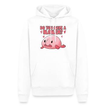 Costume de Blobfish - Visage de poisson Blob laid - - Sweat à capuche Premium bio Homme - blanc - Devant - Nico (187cm)
