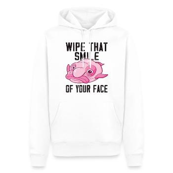 Costume de Blobfish - Visage de poisson Blob laid - - Sweat à capuche Premium bio Homme - blanc - Devant - Nico (187cm)