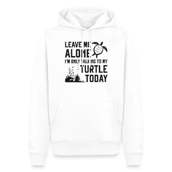 Tortue de mer Laissez-moi tranquille - Sweat à capuche Premium bio Homme - blanc - Devant - Nico (187cm)