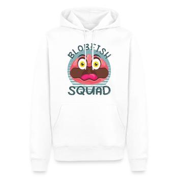 Costume de Blobfish - Visage de poisson Blob laid - - Sweat à capuche Premium bio Homme - blanc - Devant - Nico (187cm)