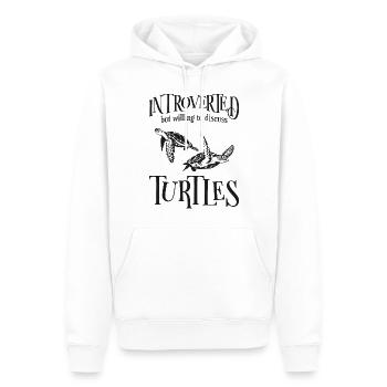 Sea Turtle Tortoise Introverted - Männer Premium Bio Hoodie - Weiß - Vorne - Nico (187cm)