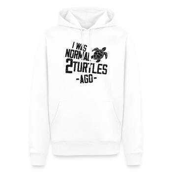 Sea Turtle Tortoise I Was Normal 2 - Männer Premium Bio Hoodie - Weiß - Vorne - Nico (187cm)