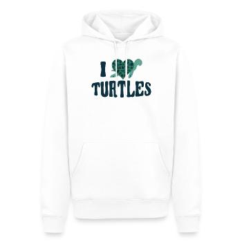 Sea Turtle Tortoise Heart I Love - Männer Premium Bio Hoodie - Weiß - Vorne - Nico (187cm)