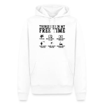 Sea Turtle Tortoise Things I Do In - Männer Premium Bio Hoodie - Weiß - Vorne - Nico (187cm)