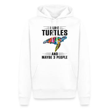 Sea Turtle Tortoise I Like Turtles - Männer Premium Bio Hoodie - Weiß - Vorne - Nico (187cm)