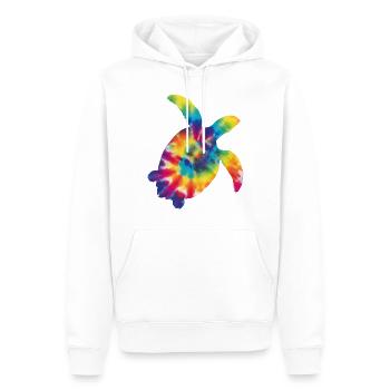 Tortue de mer Tortoise Tie Dye - Sweat à capuche Premium bio Homme - blanc - Devant - Nico (187cm)