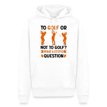 Golf Golfing - Sweat à capuche Premium bio Homme - blanc - Devant - Nico (187cm)