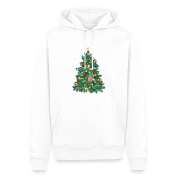 Sea Turtle Tortoise Christmas Tree - Männer Premium Bio Hoodie - Weiß - Vorne - Nico (187cm)