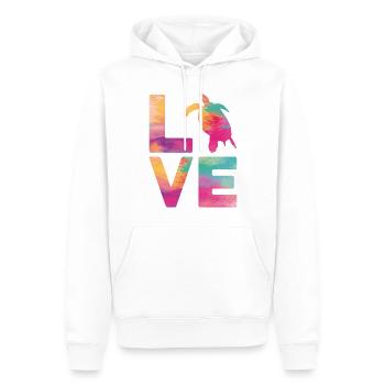 Sea Turtle Tortoise Love - Männer Premium Bio Hoodie - Weiß - Vorne - Nico (187cm)
