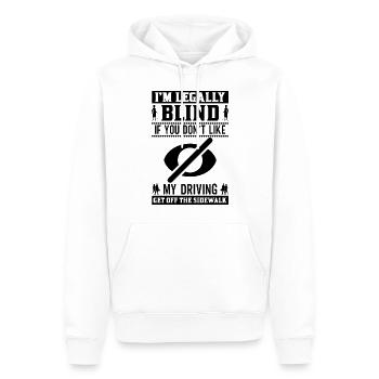 Conscience de cécité Aveugle par la loi - Sweat à capuche Premium bio Homme - blanc - Devant - Nico (187cm)