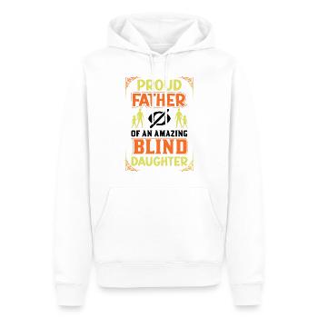 Blindheitsbewusstsein Gesetzlich Blind - Männer Premium Bio Hoodie - Weiß - Vorne - Nico (187cm)