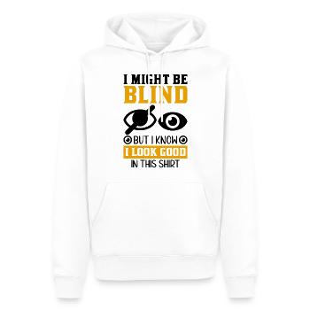 Blindheitsbewusstsein Gesetzlich Blind - Männer Premium Bio Hoodie - Weiß - Vorne - Nico (187cm)