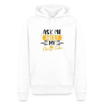 Heavenly delicious: Posez-moi des questions sur mon gâteau au fromage - Sweat à capuche Premium bio Homme - blanc - Devant - Nico (187cm)