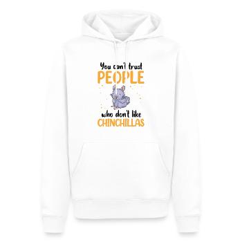 Chinchilla nicht vertrauen Nagetier Wollmaus - Männer Premium Bio Hoodie - Weiß - Vorne - Nico (187cm)