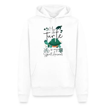 Sea Turtle Tortoise My Turtle Is - Men’s Premium Organic Hoodie - white - Front - Nico (187cm)