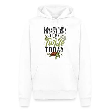 Tortue de mer Laissez-moi tranquille - Sweat à capuche Premium bio Homme - blanc - Devant - Nico (187cm)