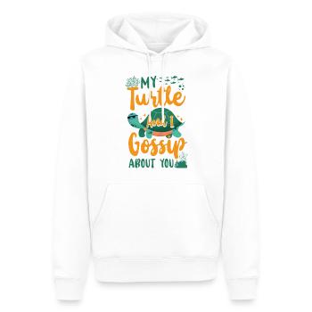 Tortue de mer Tortue Ma Tortue et - Sweat à capuche Premium bio Homme - blanc - Devant - Nico (187cm)