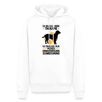 Brauche nur meinen Hannoverscher Schweißhund - Männer Premium Bio Hoodie - Weiß - Vorne - Nico (187cm)