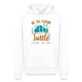 Sea Turtle Tortoise Be The Person - Männer Premium Bio Hoodie - Weiß - Vorne - Nico (187cm)