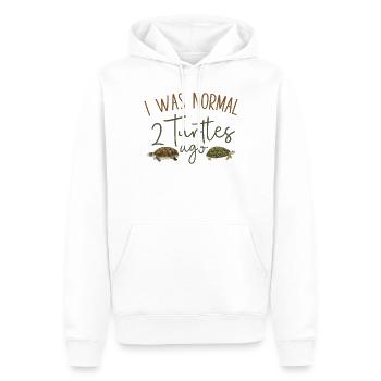 Sea Turtle Tortoise I Was Normal 2 - Männer Premium Bio Hoodie - Weiß - Vorne - Nico (187cm)