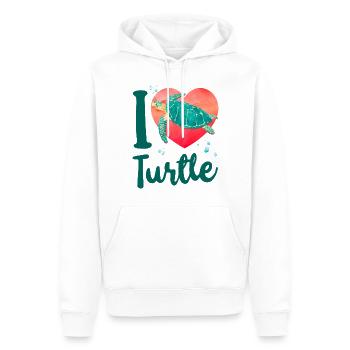 Sea Turtle Tortoise Heart I Love - Männer Premium Bio Hoodie - Weiß - Vorne - Nico (187cm)