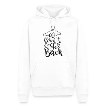Feminist Cloth Hanger We Won't Go - Männer Premium Bio Hoodie - Weiß - Vorne - Nico (187cm)