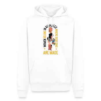 Feminist Women Belong In All - Männer Premium Bio Hoodie - Weiß - Vorne - Nico (187cm)