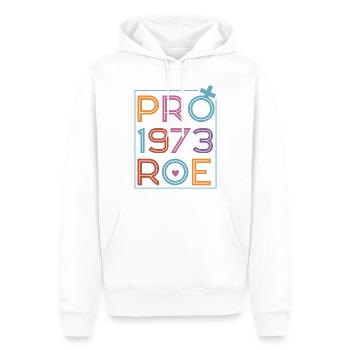 Féministe Pro 1973 Roe - Sweat à capuche Premium bio Homme - blanc - Devant - Nico (187cm)