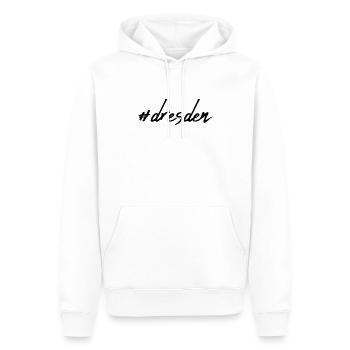 Dresden - Männer Premium Bio Hoodie - Weiß - Vorne - Nico (187cm)