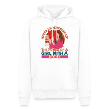 Les féministes ne sous-estiment jamais le - Sweat à capuche Premium bio Homme - blanc - Devant - Nico (187cm)