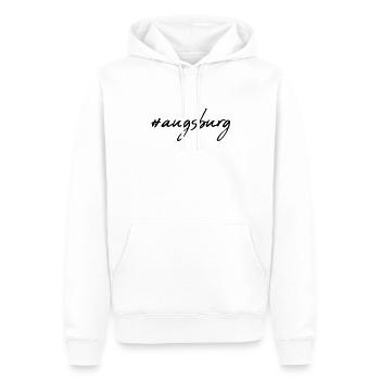 Augsburg - Männer Premium Bio Hoodie - Weiß - Vorne - Nico (187cm)