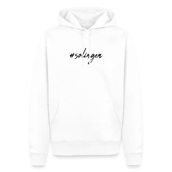 Solingen - Männer Premium Bio Hoodie - Weiß - Vorne - Nico (187cm)