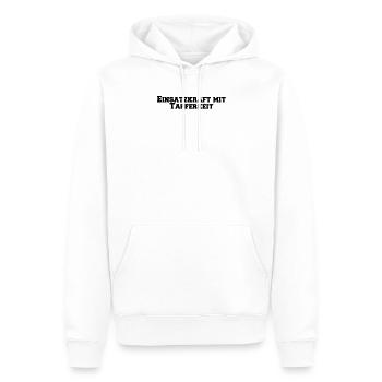 Feuerwehr - Einsatzkraft mit Tapferkeit - Männer Premium Bio Hoodie - Weiß - Vorne - Nico (187cm)