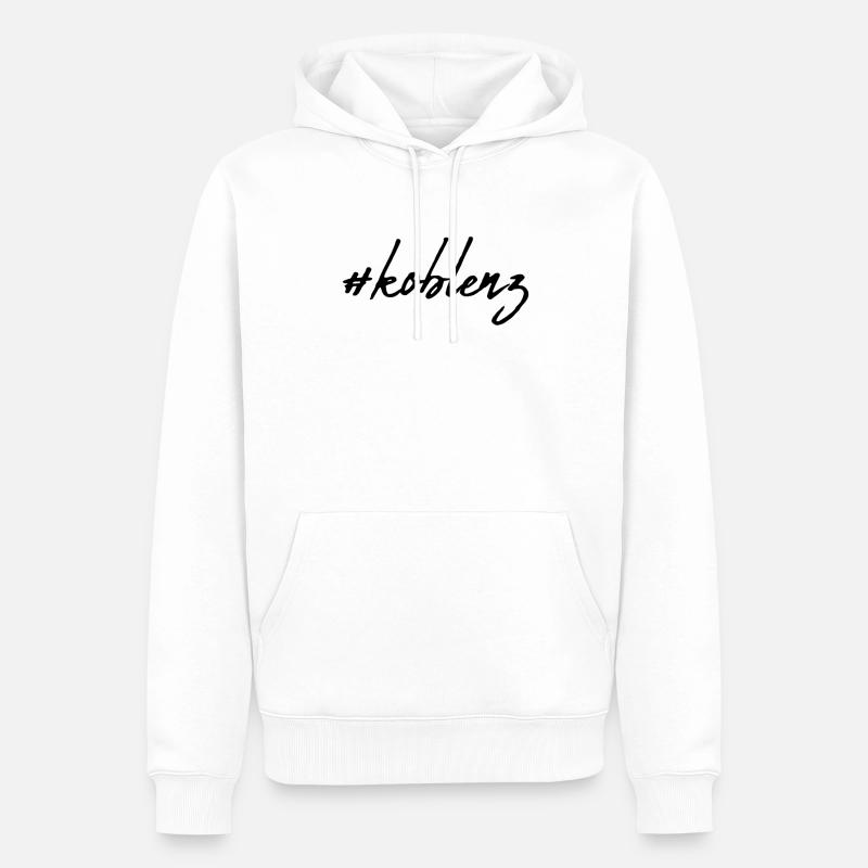 Coblence - Sweat à capuche Premium bio Homme - blanc