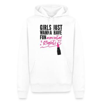 Feminist Lipstick Girls Just Wanna - Männer Premium Bio Hoodie - Weiß - Vorne - Nico (187cm)