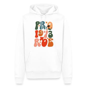 Féministe Pro 1973 Roe - Sweat à capuche Premium bio Homme - blanc - Devant - Nico (187cm)
