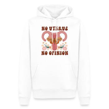 Feminist No Uterus No Opinion - Männer Premium Bio Hoodie - Weiß - Vorne - Nico (187cm)