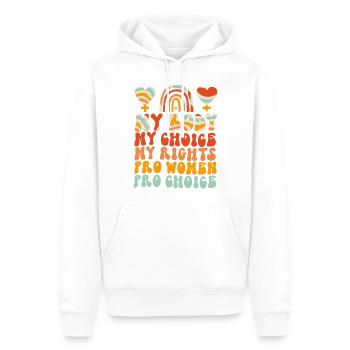 Feminist My Body My Choice My - Männer Premium Bio Hoodie - Weiß - Vorne - Nico (187cm)