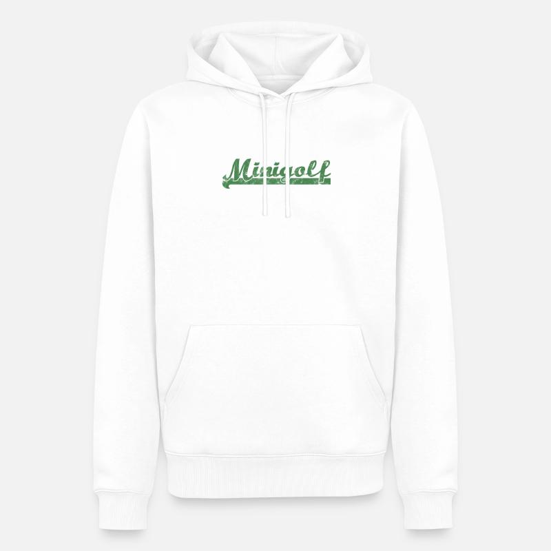 Golf miniature - Sweat à capuche Premium bio Homme - blanc