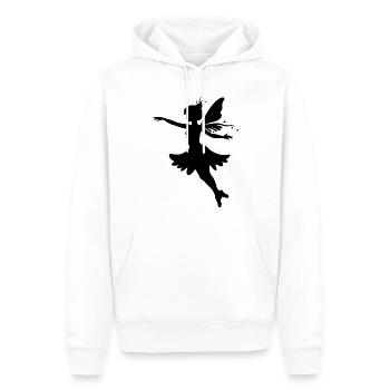 Silhouette de fée enchanteresse avec une aile chatoyante - Sweat à capuche Premium bio Homme - blanc - Devant - Nico (187cm)