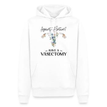Feminist Flower Floral Against - Männer Premium Bio Hoodie - Weiß - Vorne - Nico (187cm)