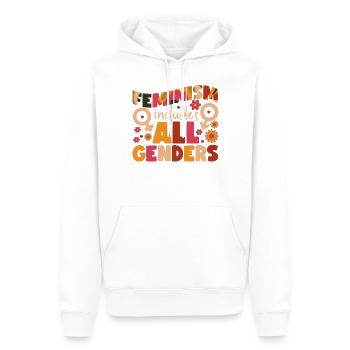 Feminist Feminism Includes All - Men’s Premium Organic Hoodie - white - Front - Nico (187cm)