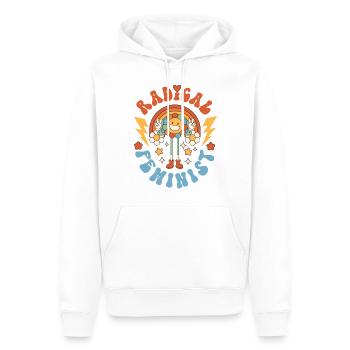 Féministe Féministe Radicale - Sweat à capuche Premium bio Homme - blanc - Devant - Nico (187cm)