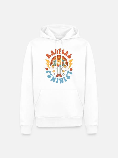 Feminist Radical Feminist - Men’s Premium Organic Hoodie - white