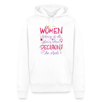 Feminist Women Belong In All - Männer Premium Bio Hoodie - Weiß - Vorne - Nico (187cm)