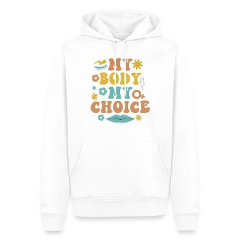 Feminist My Body My Choice - Men’s Premium Organic Hoodie - white - Front - Nico (187cm)